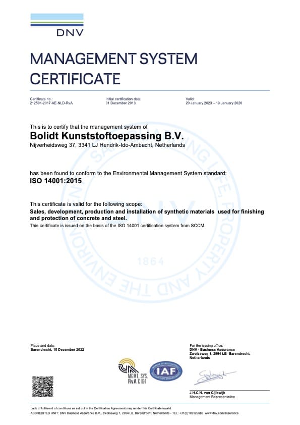 ISO 14001 is an internationally accepted standard for environmental management systems.