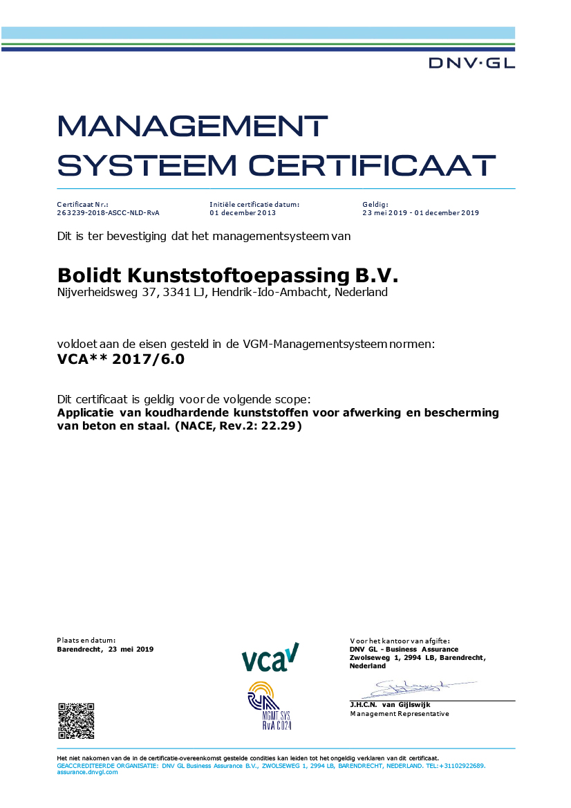Certificaat-VCA** 2019 Nederlands